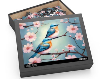 マインドフル パズル: 春の最初の花はいつも私の心を歌わせてくれます。ジグソー パズル - 家族でゲームを楽しむ夜 (120、252、500 ピース)