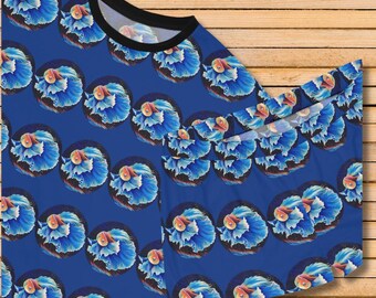 Watercolor Fish Pajama Set: Women's Tropical Loungewear