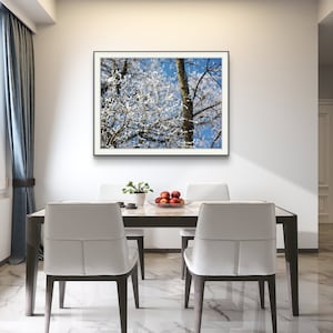 Sonniger Winter Frost Poster | Wald Printable | Landschaft | Wanddekoration | Wohnkultur | Naturfotografie | blauer Himmel | Wandbild Fine Art