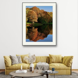 Herbst Wald See Poster | Landschaft | Herbst Printable | Fotodruck | Natur Wand Kunst | Fotografie | Wohnkultur | Wandbild Fine Art