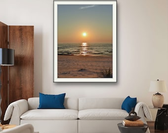 Sunset Beach Photo Print: Coastal Nature Wall Art