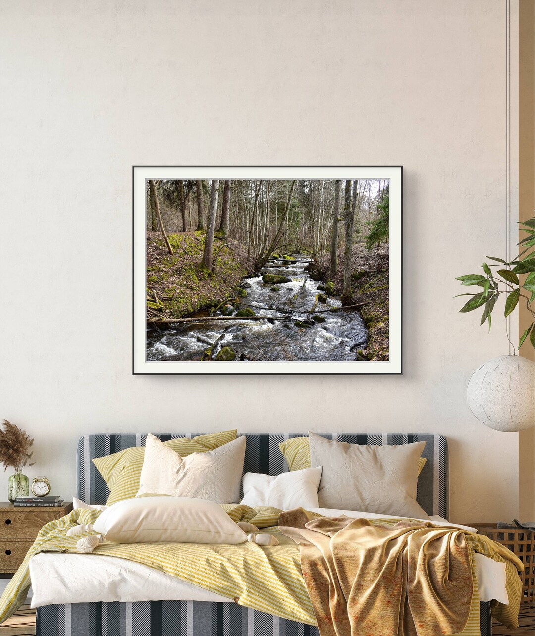 Calming Spring Forest River Poster Print Green Spring Poster Forest ...