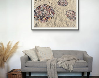 Beach Rock Mandala Poster Print | Beach Landscape | Mandala Photo Print | Wall Art | Nature Photography | Home Decor | Wall Fine Art