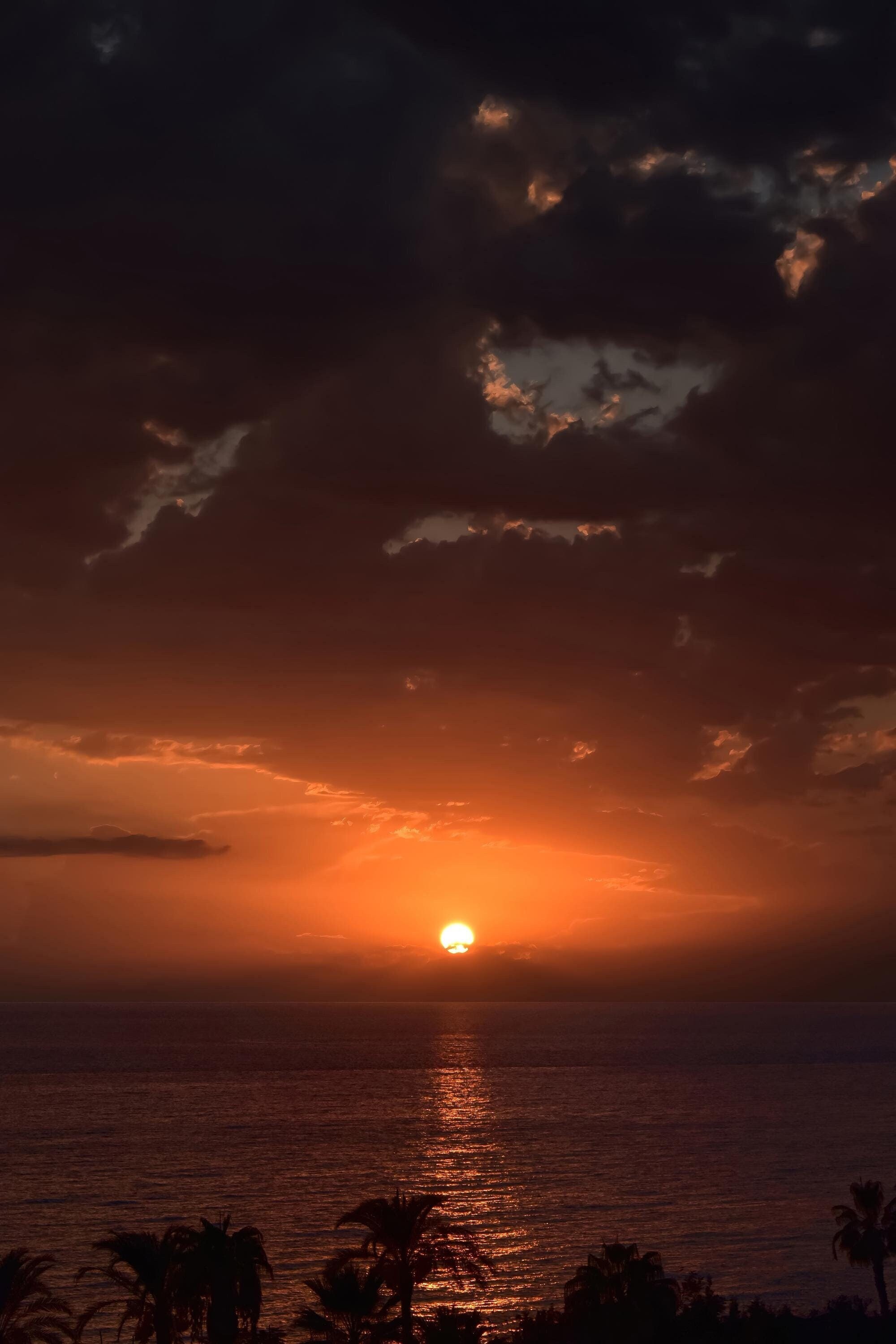 Ocean Beach Sunset Digital Print | Landscape Printable | Tropical Photo Print | Nature Wall Art Photography | Home Decor | Digital Download