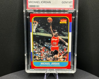 Michael Jordan 1986 Fleer Rookie Card #57 GRADED! GEM MT 10 Chicago Bulls