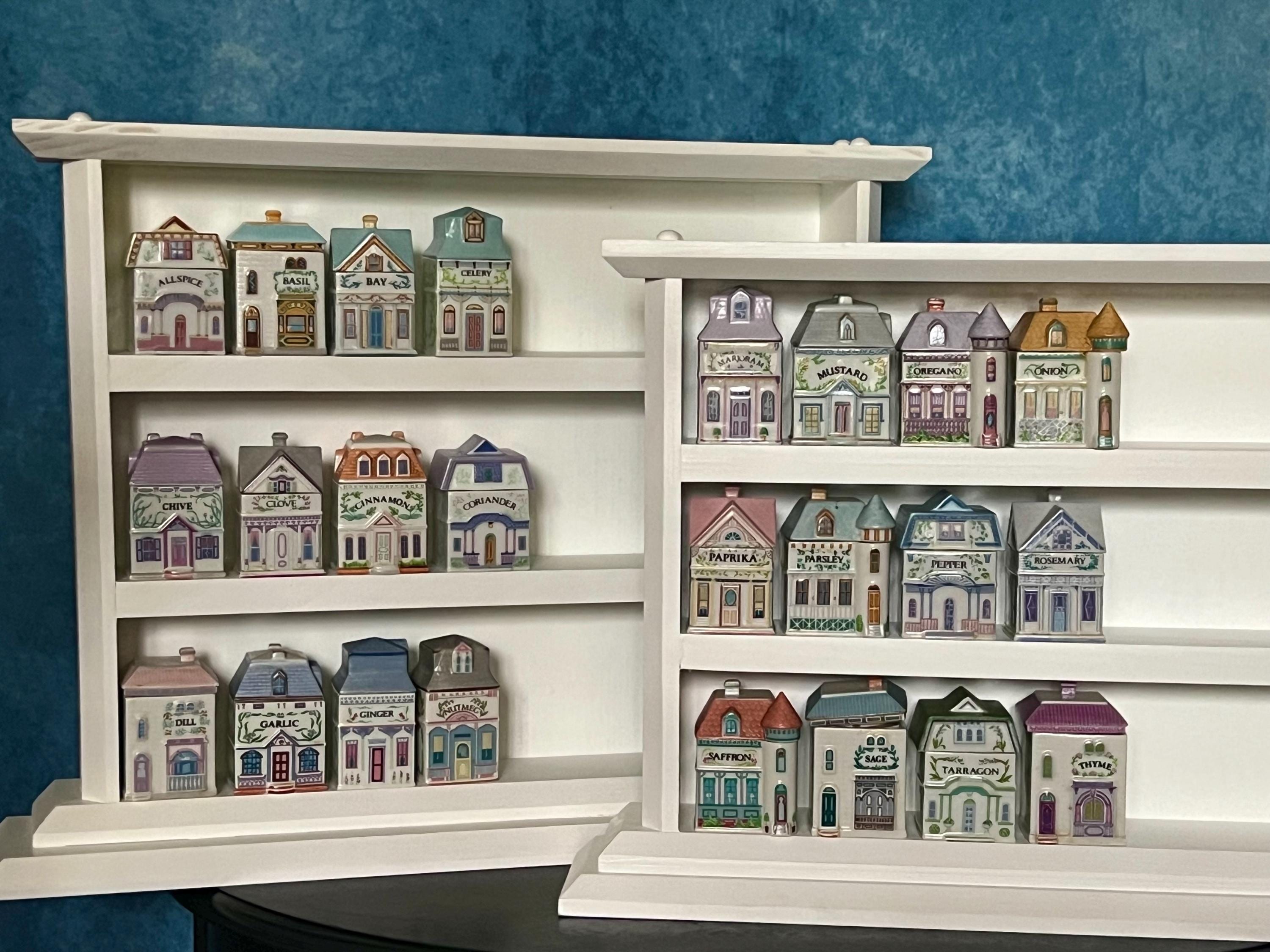 1989 lenox spice village complete set 24 fine porcelain victorian houses 24k gold hotsell
