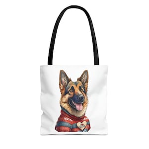German Shepherd Mom Tote Bag - Women - 100% cotton - grocery bag - dog lovers gift