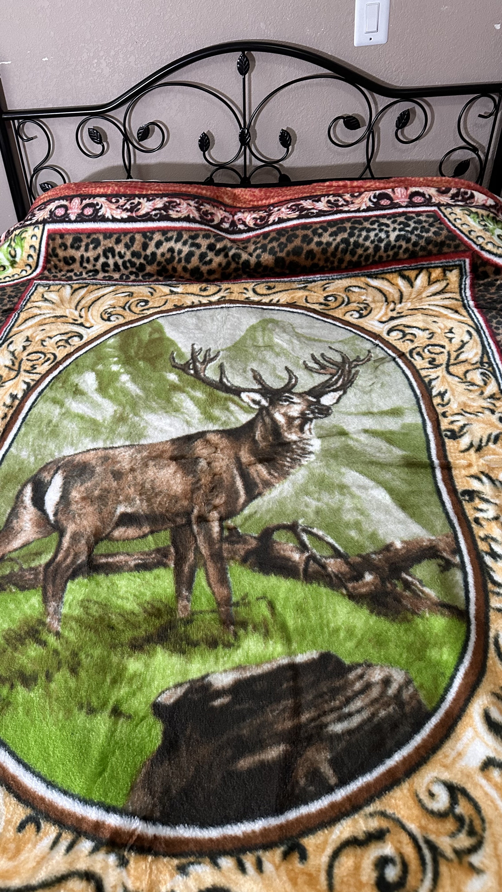 Diamond Center Blanket 1980年代購入 Vintage Vintage Deer Blanket: Novatex Full Size Stag Blanket With Tags - Etsy