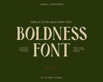 BOLDNESS FONT / display extra bold serif font