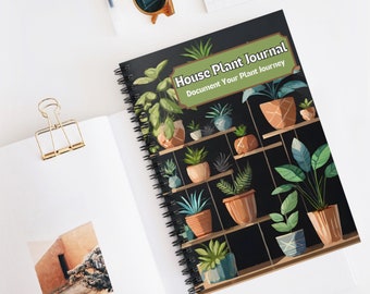 House Plant Journal, Indoor Garden Notebook, Plant Lover Gift