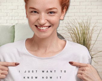 Camisa de mujer inteligente / Camiseta de niña de mujer inteligente inteligente dotada, estado de ánimo dotado, ropa de genio, regalo de persona inteligente, ¿cómo funciona?