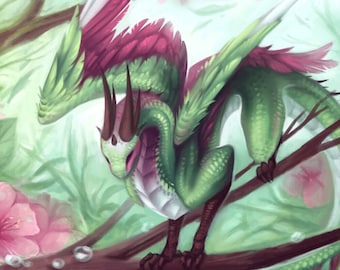 Kolibri Fantasy Dragon - Original 11x17 Poster Druck