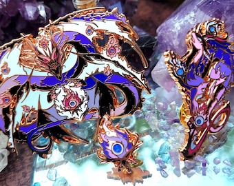 Spirit Soul Elemental - Dragon Enamel Pins - Spirit Ghost life Soul energy creation psychic Dragon