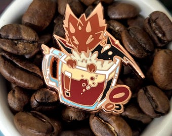 Espresso Shot Dragon - Emaille Pin - Kaffeedrache