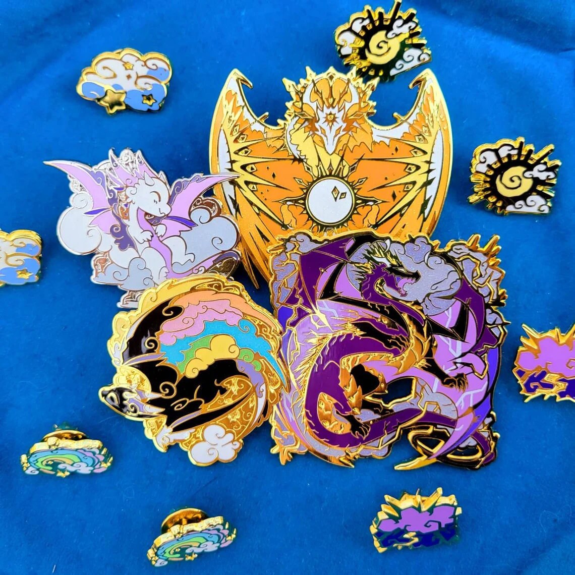 Soaring Skies MINI FILLER PINS - Thunder Storm, Starry Cloud, Sun ...
