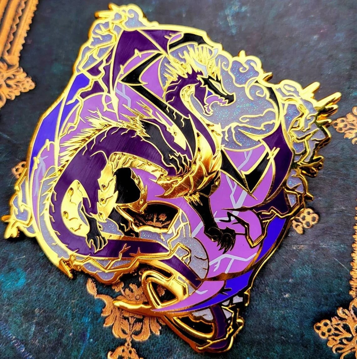 Thunder Storm Dragon - Lightning Storm Dragon Enamel Pin