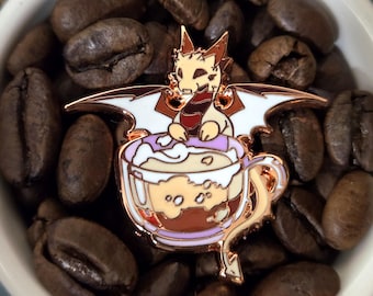 Macchiato Dragon - Emaille Pin - Kaffeedrache