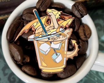 Eiskaffeedrache - Emaille Pin - Coffee Dragon