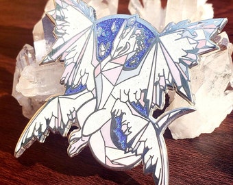 Crystal Dragon Enamel Pin