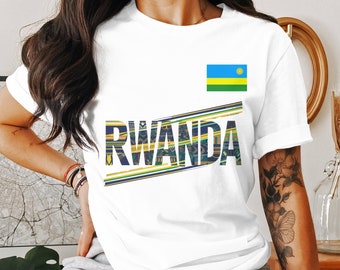 Eye-Catching Rwanda Artwork Shirt | Vibrant Rwanda Graphic Tee | Casual Style | Rwanda Heritage Graphic Tee | Stylish Rwanda Artwork Shirt