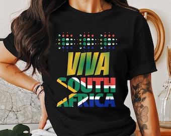 Viva South Africa T-Shirt, Colorful South African Pride Tee, Celebrate South Africa, Unique South African Flag Shirt