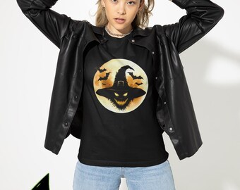 Spooky Moon Witch T-Shirt