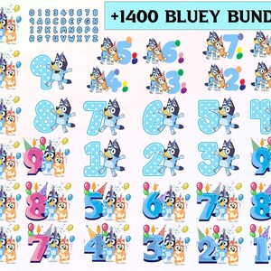 1400+ Bluey & Friends SVG Clipart, Transparent PNG, Cricut Cut Files for Bluey Dog Birthday Party, Cartoon Characters, Digital Downloads