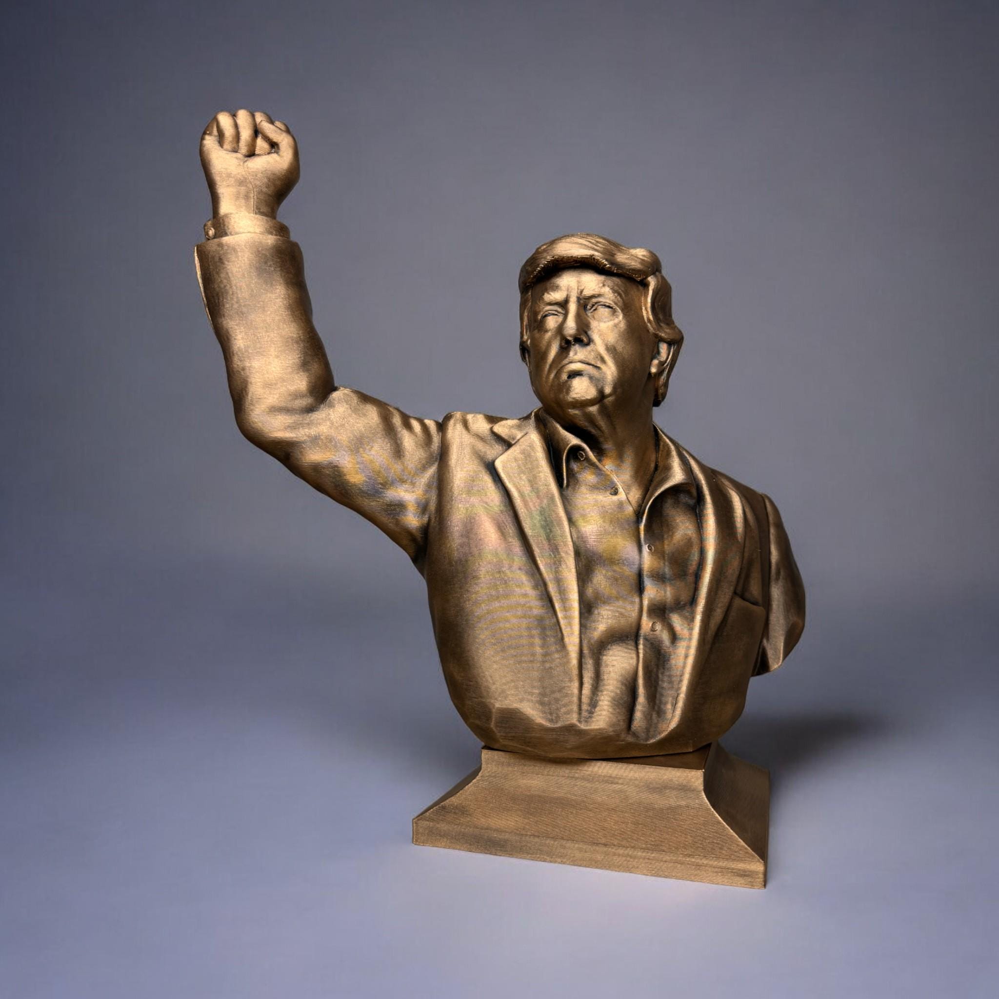 President Donald Trump Bust, Iconic Moment of Resilience, Symbol of Patriotic Spirit - Great Gift for the Proud American, Made In The USA!