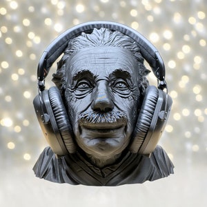 Unique Einstein Headphone Holder, Stylish Desk Accessory, Teacher Appreciation Gift, College Dorm Decor, Geeky Gamer Setup, Science Fan
