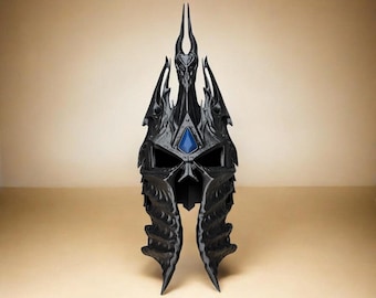 Lich King Arthas Wearable Helmet: Legendary WoW Cosplay Mask
