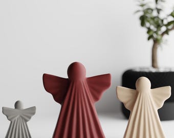 Juego de 3 figuras de ángeles minimalistas y modernas