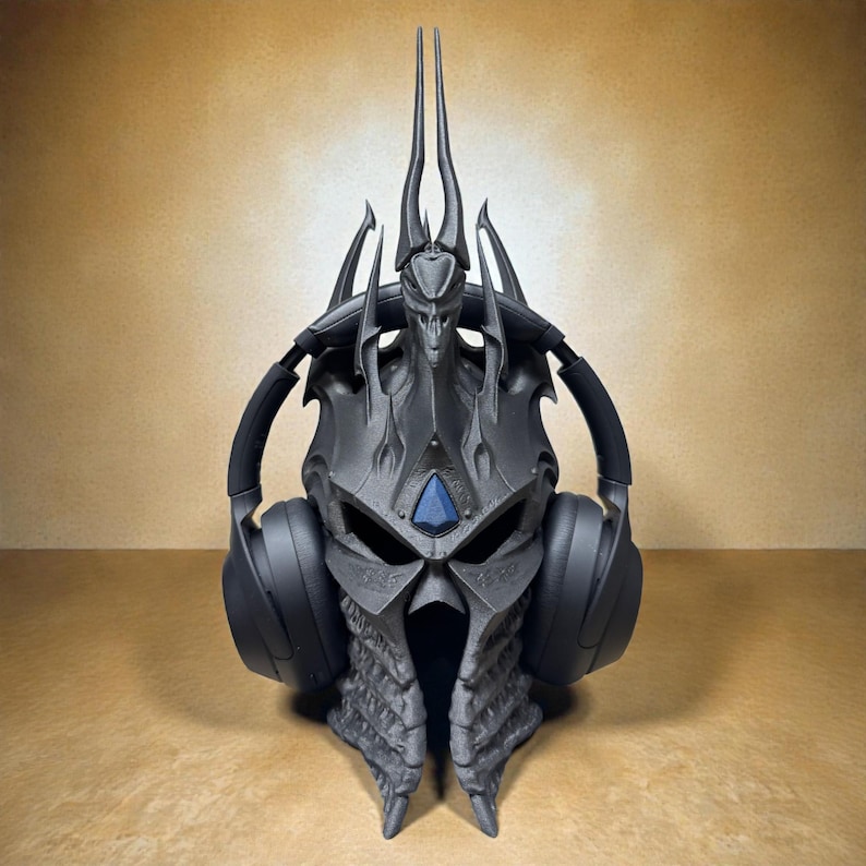 Lich King Headphone Stand: Legendary Display for True WoW Fans Galaxy Black Bluegem