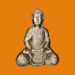 Golden Buddha Statue, Meditating Buddha, Shakyamuni Buddha, Serene Meditation Statue for Peaceful Spaces, Meditation Decor, Office Decor