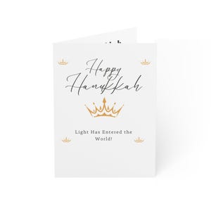 Cartes de voeux Happy Hanukkah #1, alias Cartes de voeux Fête de la Dédicace (1, 10, 30 et 50 pcs)