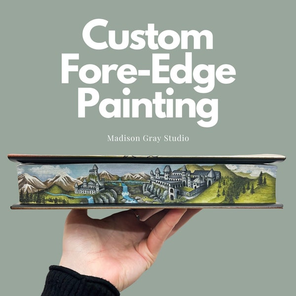 Custom Fore-Edge Painting DOWN PAYMENT ONLY > Message Me Before Purchasing | Painted Book Edges | Special Edition Books *Made To Order