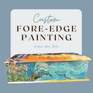 Custom Book Edge Painting DOWN PAYMENT ONLY &gt; Message Me Before Purchasing | Fore-Edge Painting | Painted Book Edges | Special Edition Books