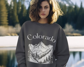 Colorado Sweatshirt, Colorado Crewneck, Colorado Mountain Shirt, Colorado Gifts, Rocky Mountain Sweatshirt, Colorado Lover Travel Souvenir