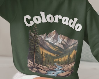 Colorado Sweatshirt, Colorado Crewneck, Colorado Mountain Shirt, Mountain Sweatshirt, Colorado Lover Travel Souvenir Moving to Colorado Gift