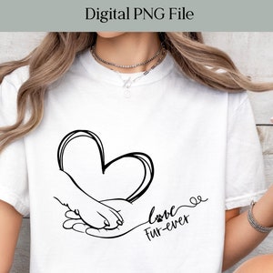 Love Dogs Fur-Ever PNG Digital Download, Valentine&#39;s Day Graphic, Dog Lover PNG, Gift Idea for Dog Owner