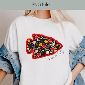 Kansas City Lehrer Pfeilspitze PNG, Chiefs Design für Schulpersonal, Geschenk für Lehrer Wertschätzung, PNG für Lehrer, Kansas City Football
