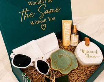 Wedding Morning Gift Box for Bridesmaids | Personalized Bridal Party Gift | Getting Ready Box | Maid of Honor Gift | Wedding Day Essentials