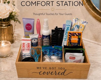 Guest Bathroom Basket, Event Restroom Essentials, Wedding Comfort Station, Restroom Emergency Kit, Wedding Reception Guest Amenities