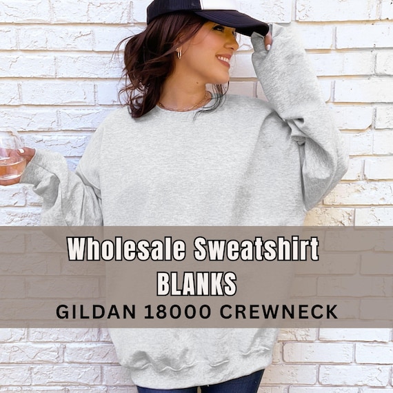 18000 Gildan Sweatshirt, Unisex Graphic Crewneck, Youth-Adult Blanks for Crafters, Soft Sweatshirt