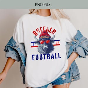 Football Mascot PNG, Buffalo png, Vintage Buffalo Football Fan Printable, Bills Football Decor, Buffalo Printable, Football Shirt Idea