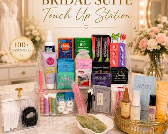 Bridal Suite Touch Up & Refresh Station, Wedding Party Beauty Items, Women's Bathroom Amenity Basket, Reception Refresh, Wedding Essentials