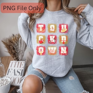 Kansas City Touchdown PNG, Chiefs Themed Football Shirt Design, Football Fan Gift Idea, KC Printable, Kansas City Football, Football PNG