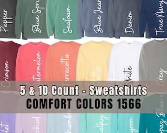Comfort Colors 1566 Sweatshirt Pack, Garment-Dyed, Unisex Crewneck