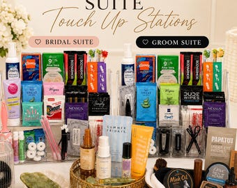 Wedding Party Day Of Emergency Essentials, Bridesmaid & Groomsmen Touch Up Kit, Wedding Suite Bathroom Comfort Station