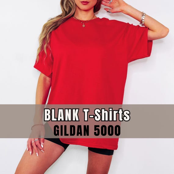 Gildan 5000 Unisex T-Shirt, Blank Tee, Wholesale Shirts