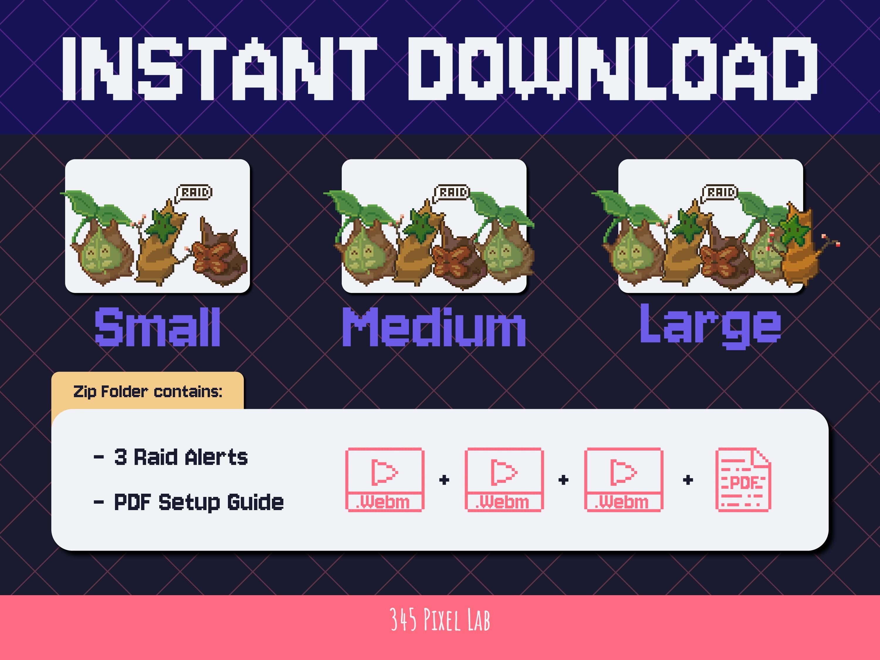 Animated Korok Raid Alerts for Twitch / Raid Overlay Pixel Art ...